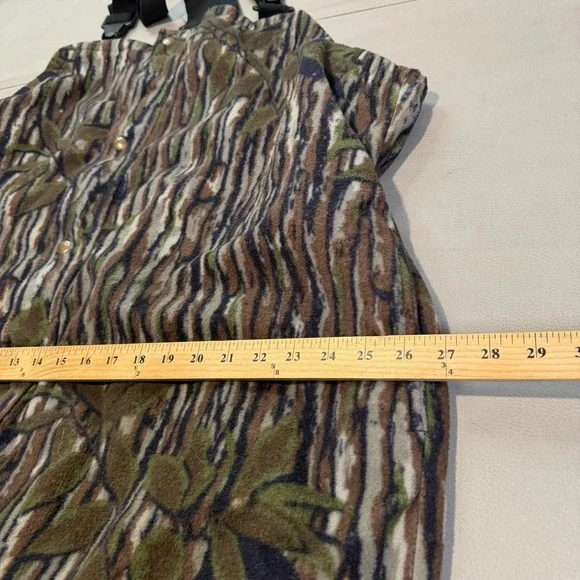 Cablelas Dry-Plus Coverall Me Brown Fleece Tree Bark Camo Insulate Hunt USA 3XL
